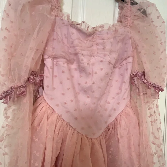 COPY - Fairy Tong London Pink Bow Sweetheart Mini Dress - www.sanvalentin.cl